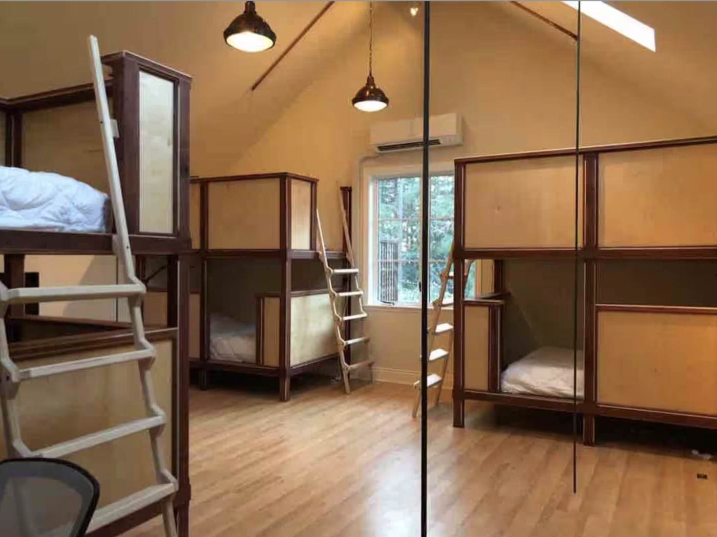 Handcrafted sleeping pods in the Manor House dorm